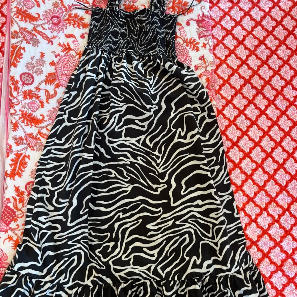 Rails Black and White Zebra Print Dress
